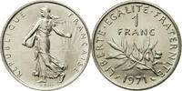 France Franc Coin, Semeuse, Paris, Nickel, KM:925.1, Gadoury:474 -