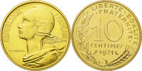 France 10 Centimes Coin, Marianne, Paris, Aluminum-Bronze -