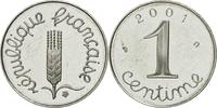 France Centime Coin, Épi, Paris, Stainless Steel, KM:928 -