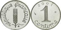 France Centime Coin, Épi, Paris, Stainless Steel, KM:928 -