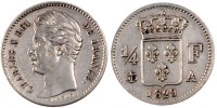 France 1/4 Franc Coin, Charles X, Paris, Silver, KM:722.1 -