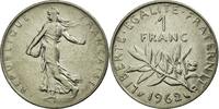 France Franc Coin, Semeuse, Paris, Nickel, KM:925.1 -