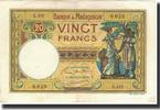 Madagascar 20 Francs Banknote, Undated (1937-47), KM:37 -