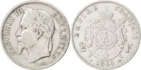 France 2 Francs Coin, Napoleon III, Napoléon III, Strasbourg -