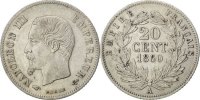 France 20 Centimes Coin, Napoleon III, Napoléon III, Paris -