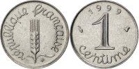 France Centime Coin, Épi, Stainless Steel, KM:928 -