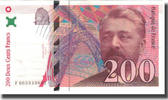France 200 Francs Eiffel, Fayette:75.1, KM:159a -