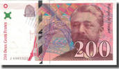 France 200 Francs Eiffel, Fayette:75.4b, KM:159b -