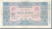 France 1000 Francs Banknote, 1 000 F 1889-1926 ''Bleu et Rose'' -