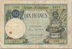 Madagascar 10 Francs Banknote, Undated (1937), KM:36 -