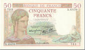 France 50 Francs 50 F 1934-1940 ''Cérès'', 1940-04-04 -