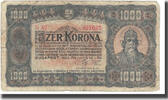 Hungary 1000 Korona Banknote, 1923-07-01, KM:66a -