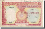 French Indochina 10 Piastres = 10 Kip Banknote, FRENCH INDO-CHINA, KM:102 VF(20-25)