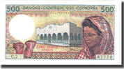 Comoros 500 Francs Banknote, KM:10a -