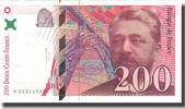France 200 Francs Eiffel, 1996, Fayette:75.2, KM:159a -