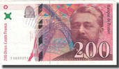 France 200 Francs Eiffel, Fayette:75.1, KM:159a -