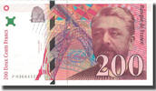 France 200 Francs Eiffel, Fayette:75.2, KM:159a -