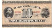 Denmark 10 Kroner Banknote, 1936-04-07, KM:44p -