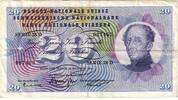 Switzerland 20 Franken Banknote, 1961-10-26, KM:46l -