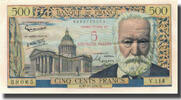 France 5 Nouveaux Francs on 500 Francs Victor Hugo, 1958-10-30 -