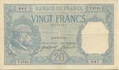 France 20 Francs Bayard, 1917-8-16, Fayette:11.02, KM:74 -