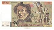 France 100 Francs Delacroix, C.86, Fayette:69.08a, KM:154b -