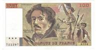 France 100 Francs Delacroix, J.114, Fayette:69.10, KM:154b -