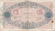 France 500 Francs Bleu et Rose, T.481, Fayette:30.23, KM:66g -