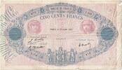 France 500 Francs Bleu et Rose, Y.714, Fayette:30.27, KM:66j -