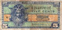 United States 5 Cents Banknote, KM:M29a -