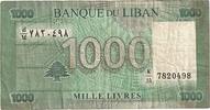 Lebanon 1000 Livres Banknote, KM:90 -