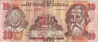 Honduras 10 Lempiras Banknote, 2014-06-12, KM:86e -