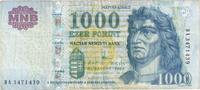 Hungary 1000 Forint KM:197a -