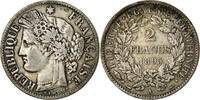 France 2 Francs Cérès, Paris, Silver, KM:817 -