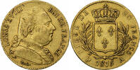 France 20 Francs Louis XVIII, Paris, Gold, KM:706 -