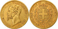 Kingdom of Sardinia 20 Lire Vittorio Emanuele II, Turin, Gold -