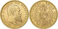 Germany 20 Mark Wilhelm II, Stuttgart, Gold, KM:634 -