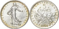 France 5 Francs Semeuse, Paris, Silver, Gadoury:770, KM:926 -