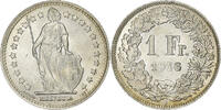 Switzerland 1 Franc Helvetia, Bern, Silver, KM:24 -