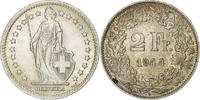 Switzerland 2 Francs Helvetia, Bern, Silver, KM:21 -