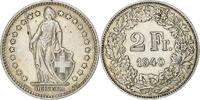 Switzerland 2 Francs Helvetia, Bern, Silver, KM:21 -