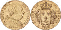 France 20 Francs Louis XVIII, Paris, Gold, Gadoury:1026 -