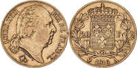 France 20 Francs Louis XVIII, Paris, Gold, Gadoury:1028 -