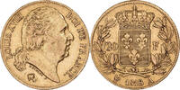 France 20 Francs Louis XVIII, Paris, Gold, Gadoury:1028 -