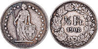 Switzerland 1/2 Franc Bern, Silver, KM:23 -