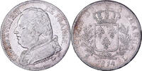 France 5 Francs Louis XVIII, Bayonne, Silver, Gadoury:591 -