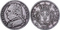 France 5 Francs Louis XVIII, Limoges, Silver, Gadoury:591 -