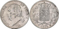France 5 Francs Louis XVIII, Lille, Silver, Gadoury:614 -