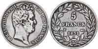 France 5 Francs Louis Philippe I, Nantes, Silver -