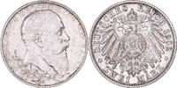 German States 2 Mark BADEN, Friedrich I, Silver, KM:271 -